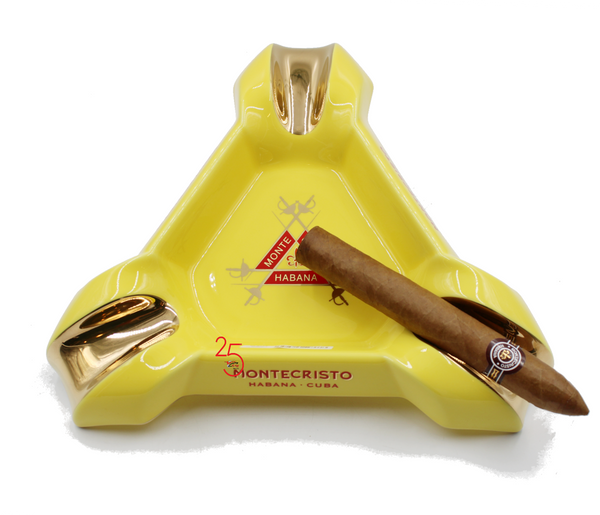Montecristo Triangular Three Cigar Ashtray - TSC Inc. Montecristo Ashtray