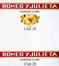 Romeo Y Julieta Clubs Pack of 20... SAVE 10% - TSC Inc. Romeo y Julieta Cigarillos