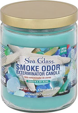 Smoke Odor Sea Glass Candle Limited Edition - TSC Inc. Smoke Odor Candle Accessories